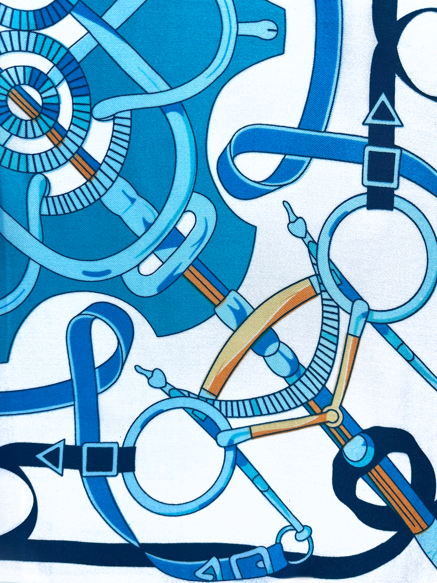 Pañuelo de Satén Azul