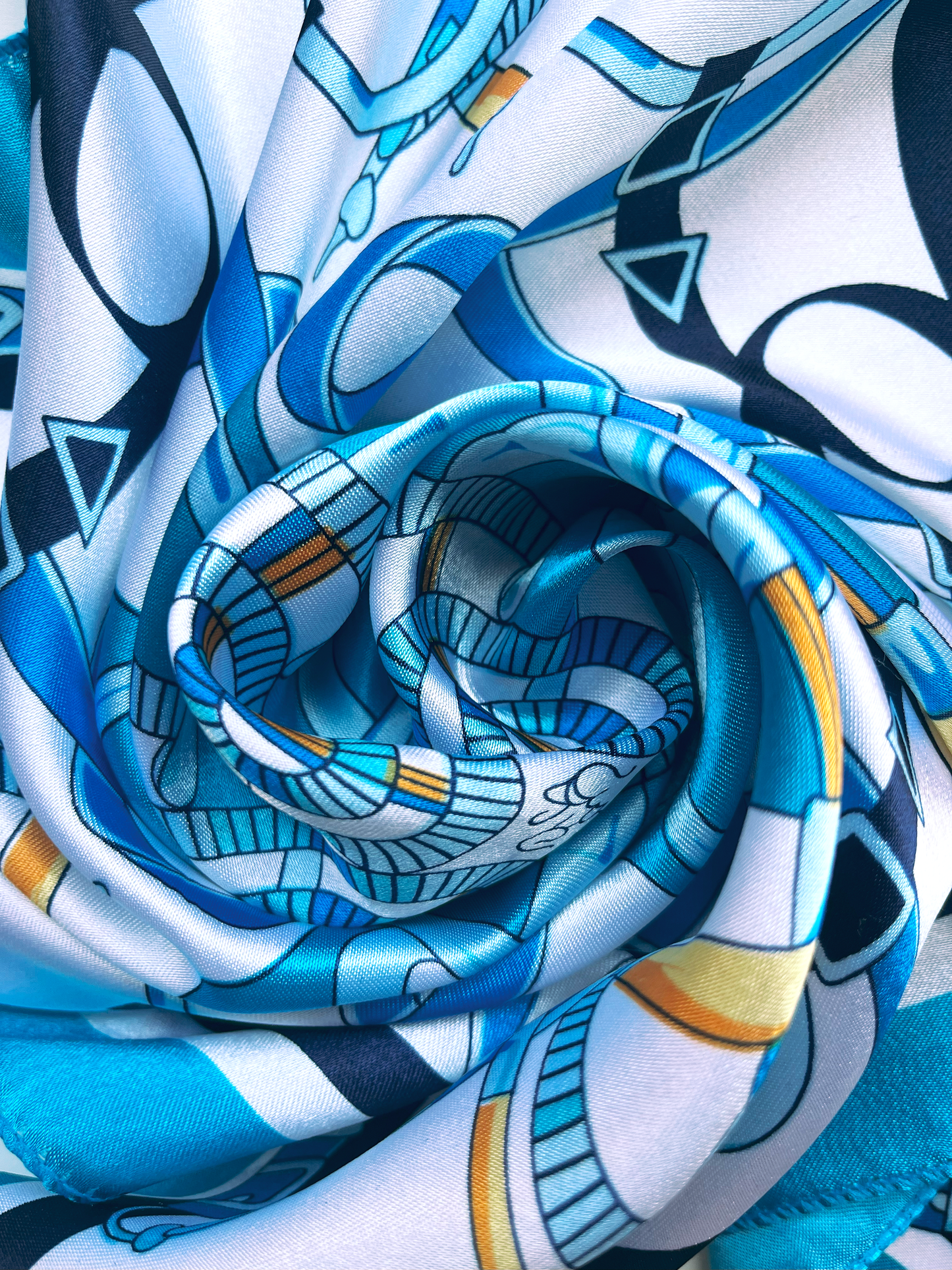 Pañuelo de Satén Azul