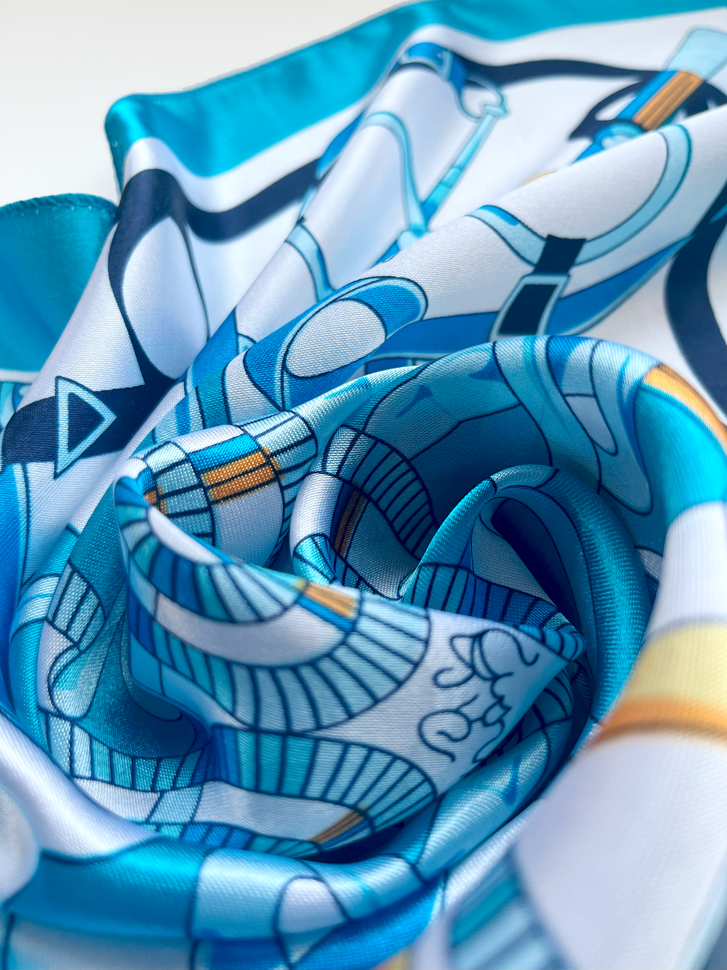 Pañuelo de Satén Azul